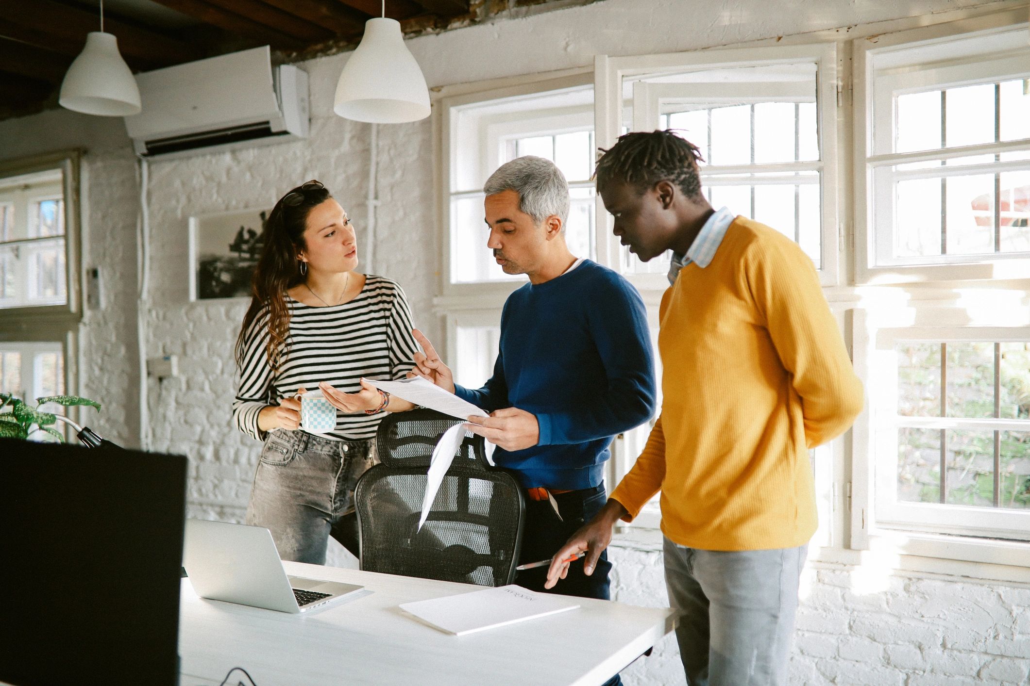 Professionals working in a modern office